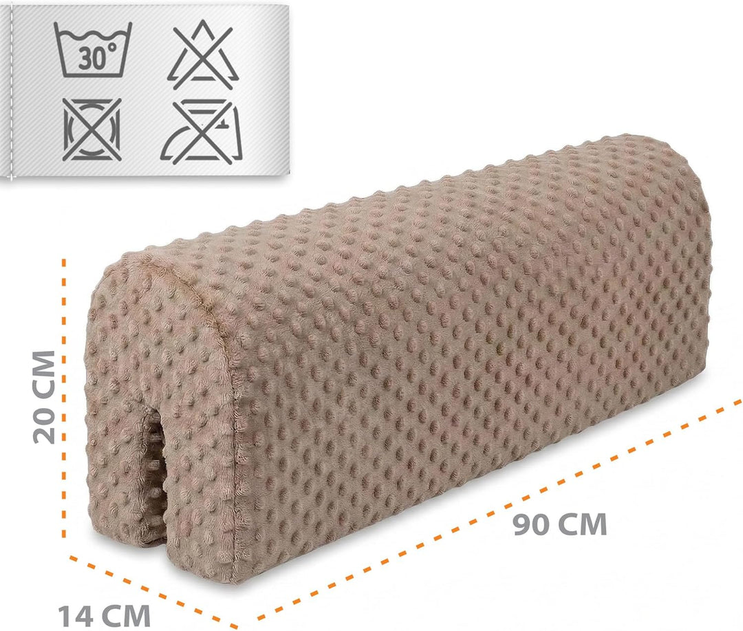 Bettkantenschutz für Kinderbetten Minky 90 cm - Schutz für Bettrahmen Baby Bett rausfallschutz für b