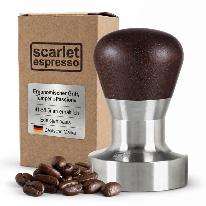 scarlet espresso | Tamper »Passion« für Barista; mit ergonomischem PVC- oder Edelholzgriff nach Wahl