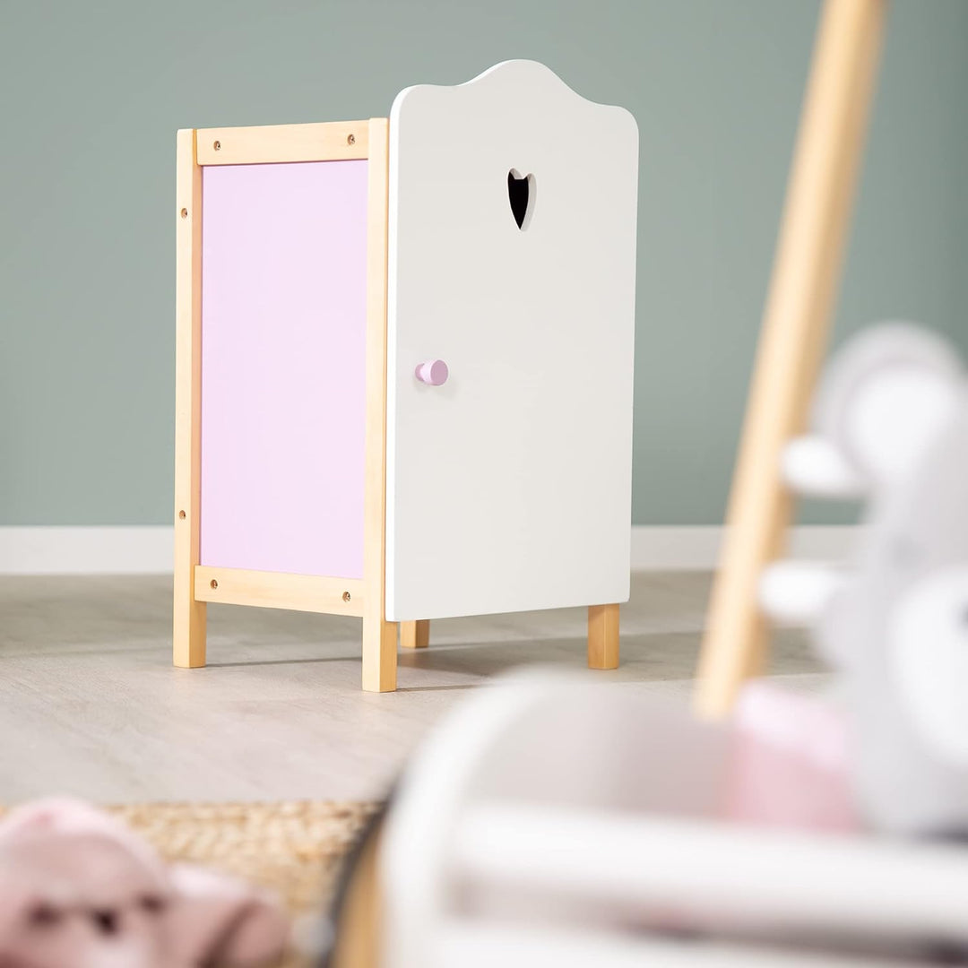 roba Puppenkleiderschrank 'Scarlett', zum Verstauen von Puppenkleidung und Zubehör, weiss lackiert,