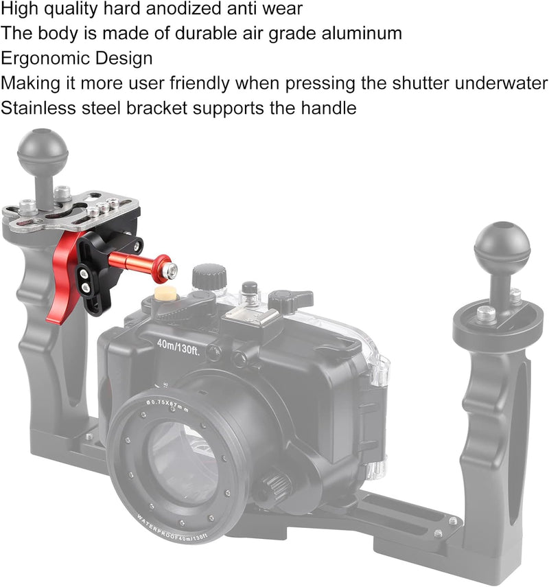 Elprico Kamera-Tauchbrett-Stabilisator, Unterwasser-Auslöser-Verlängerungshebel Tragbarer Tauchtable