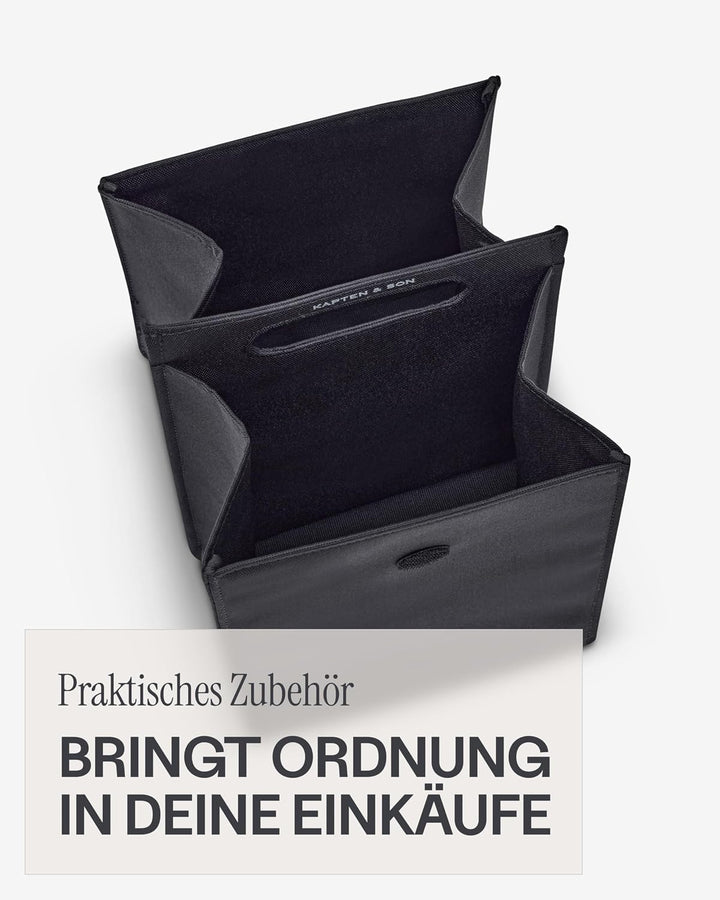 Kapten &amp; Son Vaasa Organizing Inlay Schwarz | 9L Taschenorganizer aus recyceltem PET für Shopping Ba