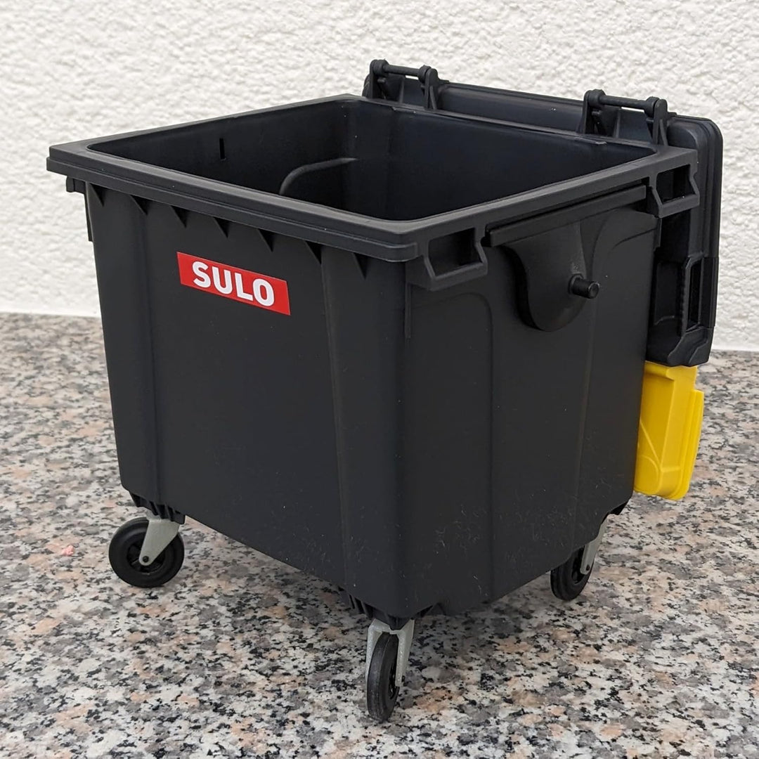 Sulo Mini Mülltonne Container 1100L Nachbildung | Tisch-Mülleimer Klein | Desktop Büro Schreibtisch