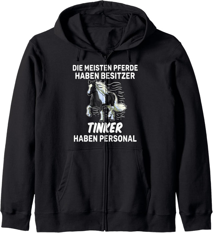 Lustiges Tinker Personal Reiter Geschenk Pferd Kapuzenjacke