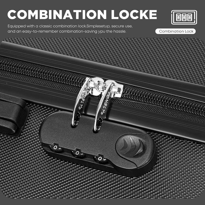 Reisekoffer Suitcase, Erweiterbarer Hartschalenkoffer Trolley mit TSA-Schloss und hochwertigem YKK-R