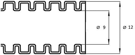 50m Wellrohr Ø12 PE Kabel Schutz Rohr Marderschutz geschlitzt 12/9 Isolierrohr Schutzrohr 0.30€/m Ka