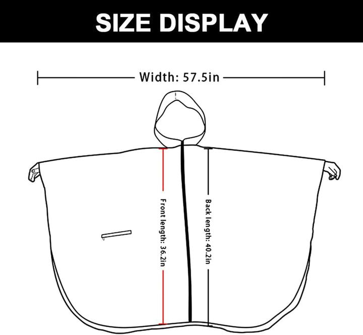 Regenponcho Damen/Herren Outdoor Jacket – Wasserdicht, Leicht & Packbar für Wandern, Camping Mit Kap