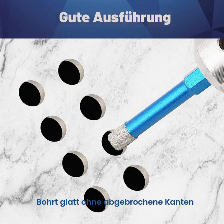 Diamant Trockenbohrer Fliesenbohrer 12mm - BRSCHNITT Sechskant-Schaft fliesenbohrer set Lochsäge für