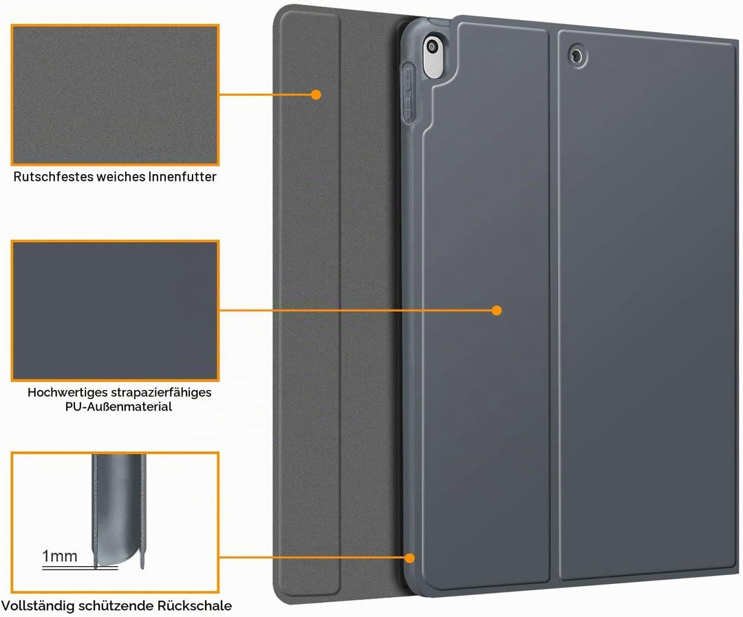 Fintie Tastatur Hülle für iPad Air 10.5" 2019 (3. Generation) / iPad Pro 10.5" 2017, Soft TPU Rückse