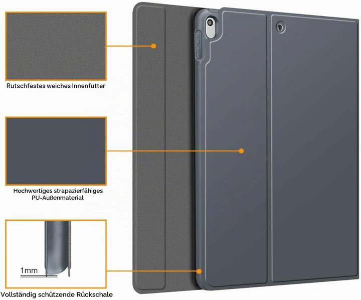 Fintie Tastatur Hülle für iPad Air 10.5" 2019 (3. Generation) / iPad Pro 10.5" 2017, Soft TPU Rückse