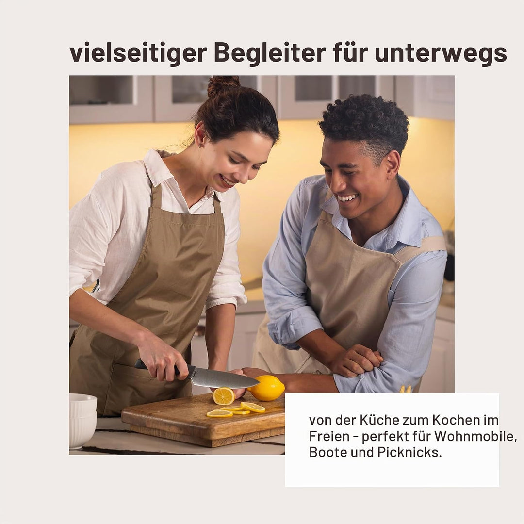Zyliss Kochmesser, 15 cm, scharfe Edelstahlklinge mit nachhaltigem, rutschfestem Griff aus Weizenstr