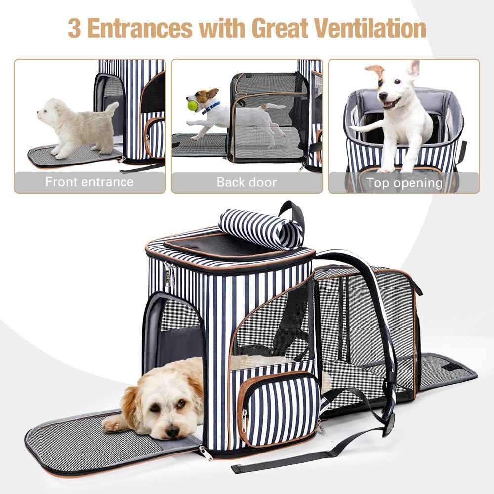 Lekesky Erweiterbar Katzen Rucksack Hunderucksack, Katzenrucksack Gross für für Kleine Katzen und Hu