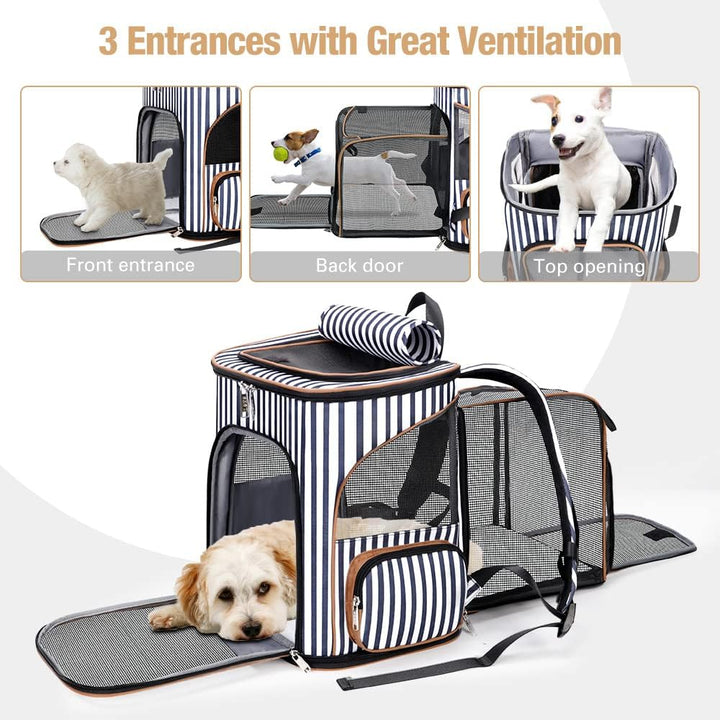 Lekesky Erweiterbar Katzen Rucksack Hunderucksack, Katzenrucksack Gross für für Kleine Katzen und Hu