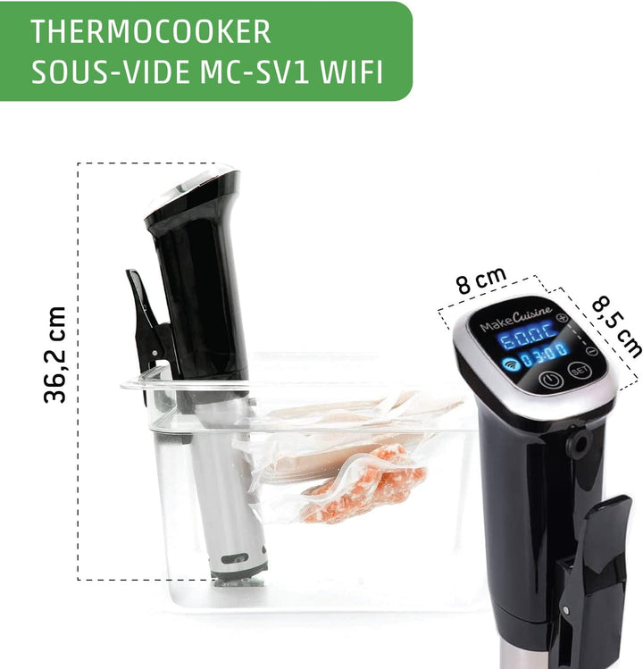 MakeCuisine - Roner Niedertemperatur- und Vakuumgaren - Roner sous vide - Wasserdicht - WIFI Verbind