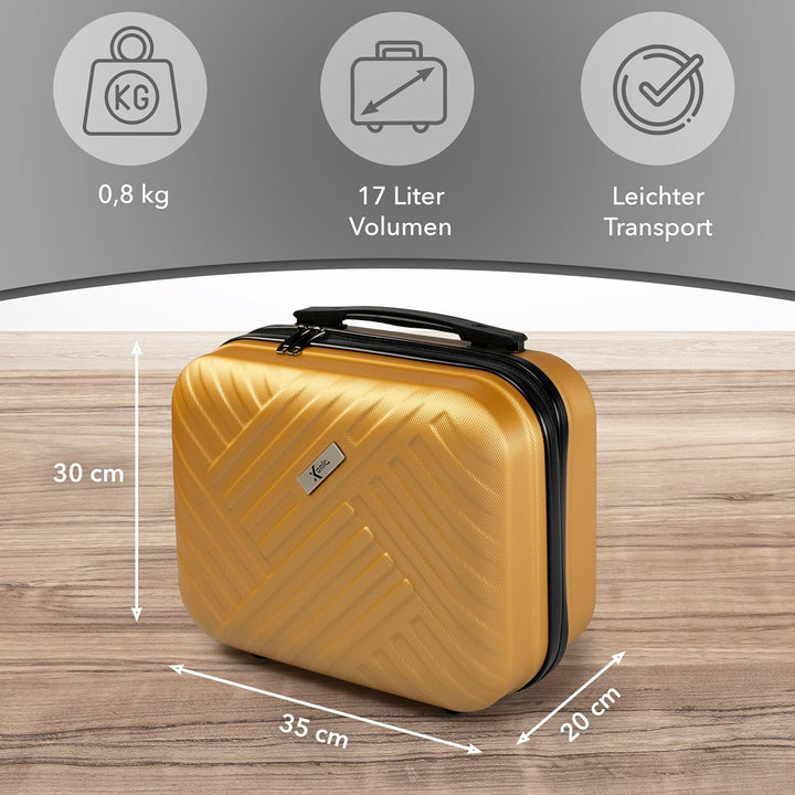 Xonic® Design Kosmetikkoffer aus ABS Hartschale – Robustes Beautycase als Handgepäck - Kosmetiktasch