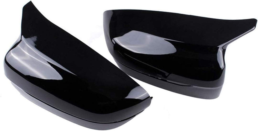 GSRECY Schwarz glänzend Seitenspiegel Abdeckkappen Kompatibel mit 2017-2020 BMW G30 G31 G20 G11 G12