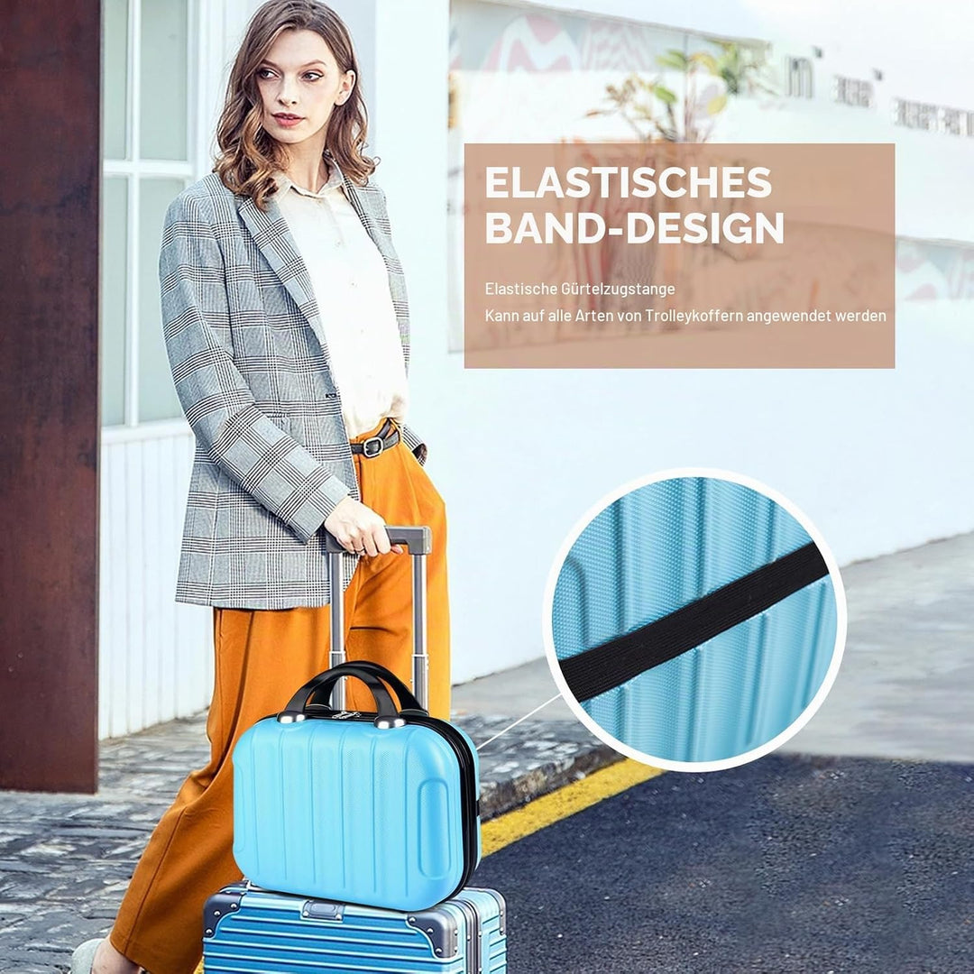 Balakaka Kosmetikkoffer Hartschale Damen,14 Zoll ABS Kosmetiktasche Schminkkoffer Kosmetikkoffer Rei