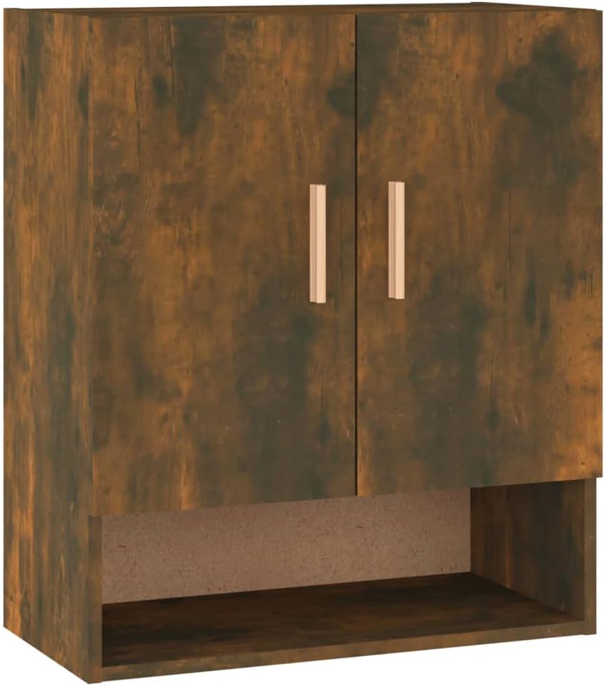 vidaXL Wandschrank Hängeschrank Bücherschrank Mehrzweckschrank Lagerschrank Schrank Wohnzimmer Räuch
