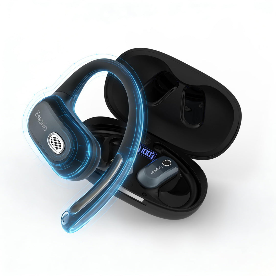 Over-Ear-Kopfhörer mit Ohrbügel, direktionaler Sound, Bluetooth 6.0, Ausdauer, zweilagiges Silikon,