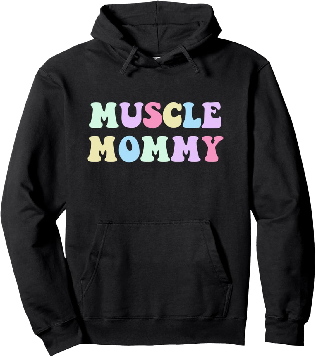 Muscle Mommy Retro Gym Mom Bodybuilder Gewichtheben Fitness Pullover Hoodie