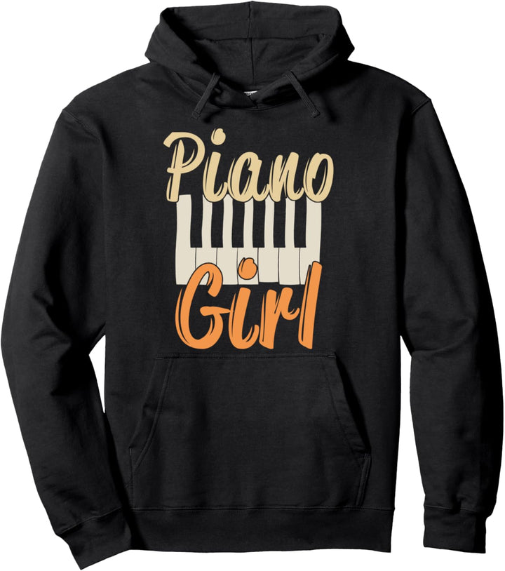 Pianist Mädchen Piano Klavierspieler Klaviatur Klavier Pullover Hoodie
