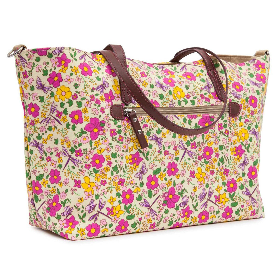 Pink Lining Notting Hill Tote Cottage Garden Wickeltasche