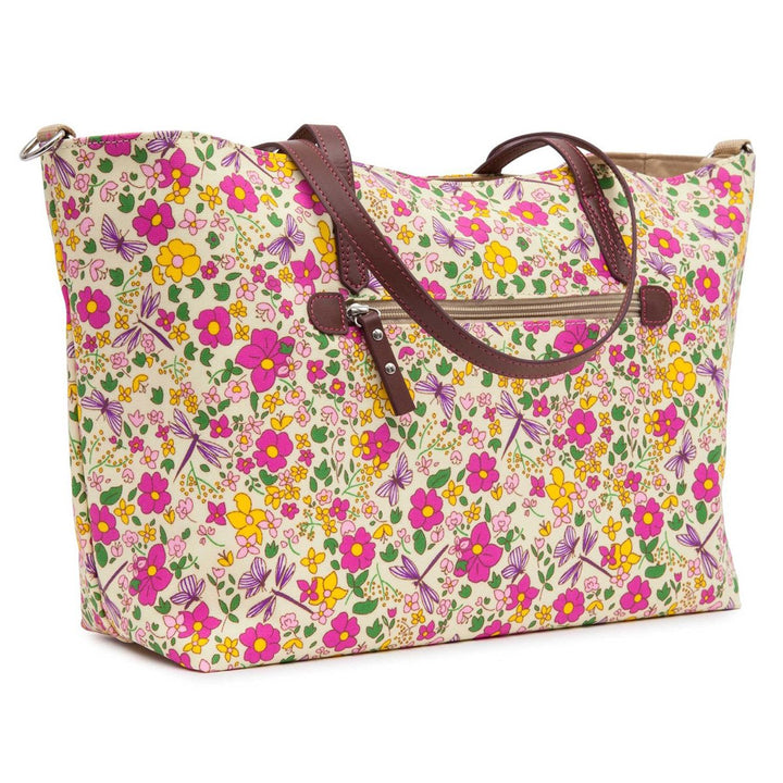 Pink Lining Notting Hill Tote Cottage Garden Wickeltasche