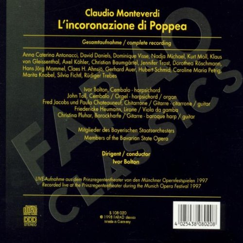 Monteverdi - L'incoronazione di Poppea / Antonacci, Daniels, Moll, Bayerische Staatsoper, Bolton, Au