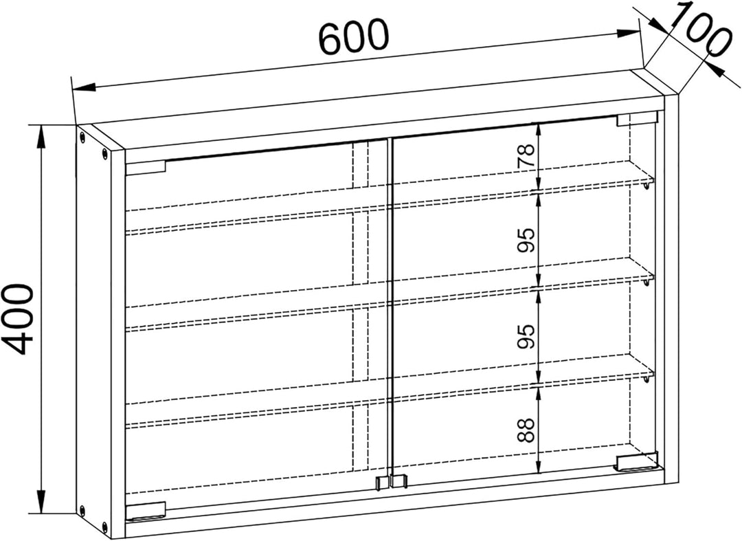 VCM 912946 Vitrine Wandvitrine Sammlervitrine Wandregal Hängeregal Hängevitrine Schaukasten Holz Buc