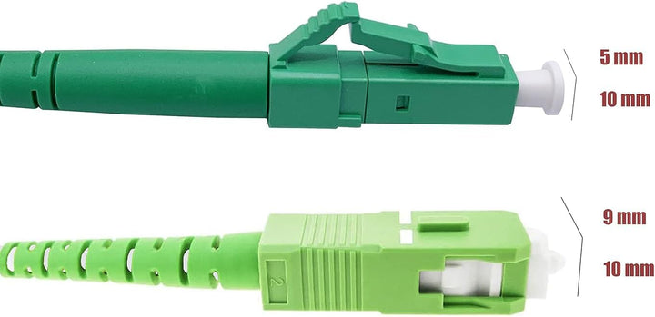 Elfcam® - 40m Glasfaserkabel SC/APC auf LC/APC Simplex Singlemode 9/125 µm LSZH, LWL Patchkabel für