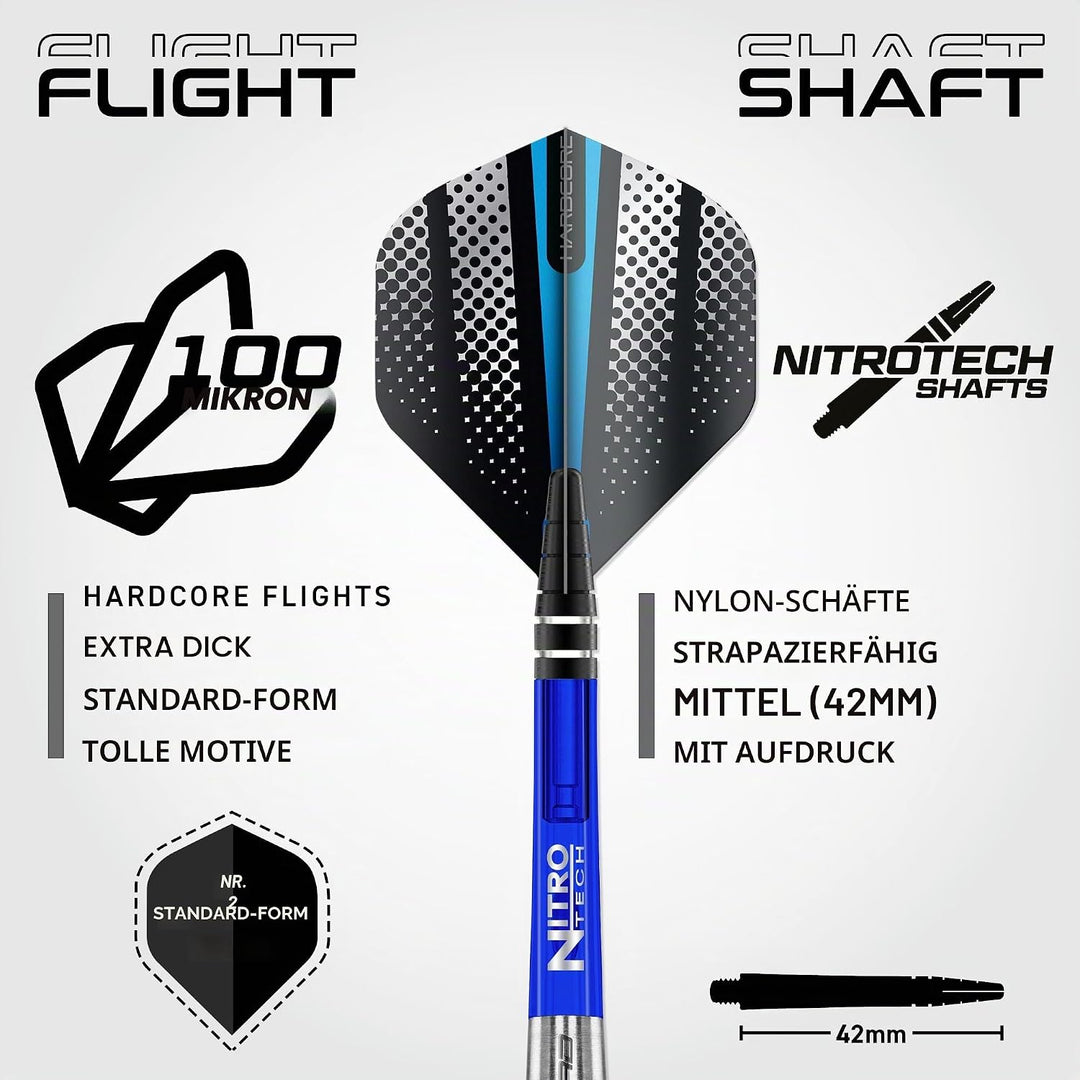 RED DRAGON Razor Edge Series Dartpfeile Tungsten Profi Steel Darts mit Flights und Schäfte 20G 3, 20