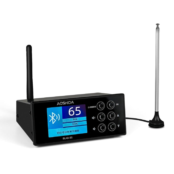 AOSHIDA BLAD-S5 FM Radio Bluetooth Empfänger, ES9038 CS8406 Wireless Audio Adapter, FM/BT to RCA/Koa
