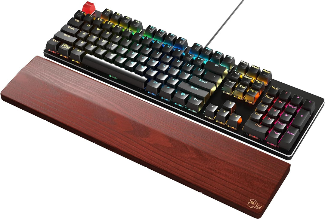 Glorious Gaming Wooden Keyboard Wrist Rest (Full Size) - Weisse Esche, mittelgrobe Maserung, glatte