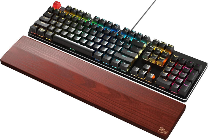 Glorious Gaming Wooden Keyboard Wrist Rest (Full Size) - Weisse Esche, mittelgrobe Maserung, glatte