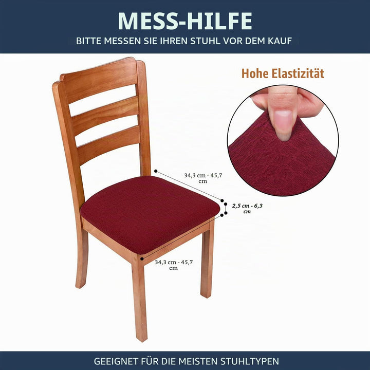 Homaxy Stretch Spandex Jacquard Esszimmerstuhl Sitzbezüge Stuhlhussen, herausnehmbarer waschbarer An