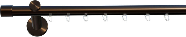 Tilldekor Innenlauf Gardinenstange HIGH-LINE ANDRAX, 1-Lauf, braun-antik, Ø 20 mm, 240 cm, inkl. Trä