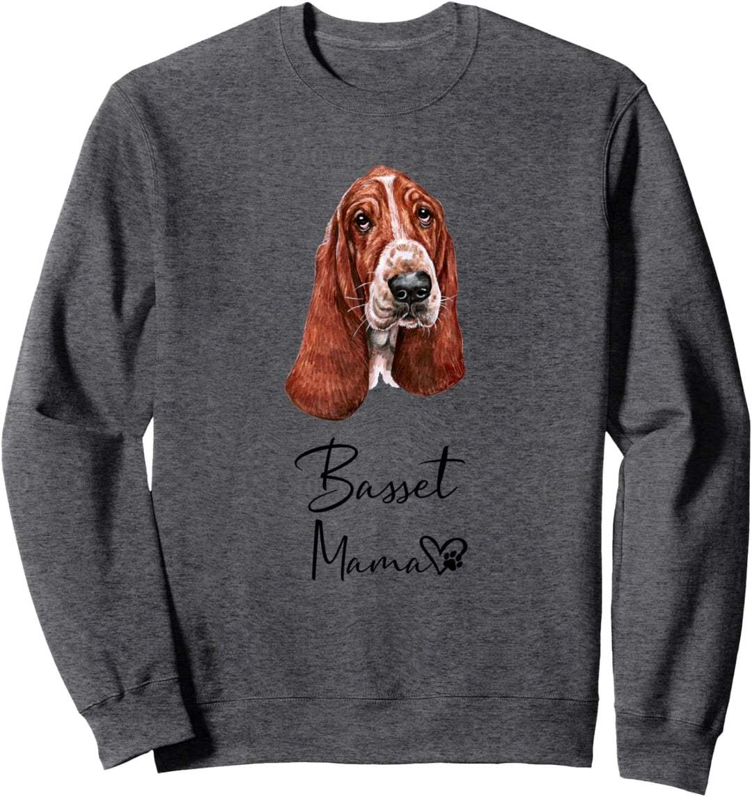 Basset Mama Hundemama Hund Frauchen Haustier Geschenk Sweatshirt