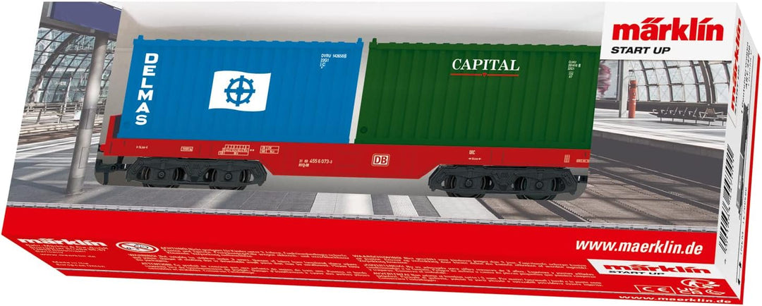 Märklin 46539 DB Einheits-Kesselwagen Eva & Start up 44700 - Containertragwagen Bundle mit Container