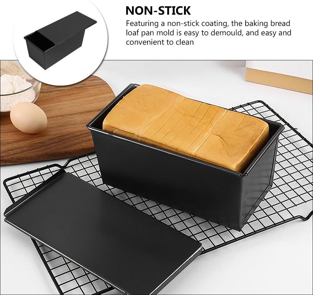 Toastbrot Backform Mit Deckel Loaf Pan with Lid VICASKY Brotbackform mit Extra hohe Kastenform, Toas