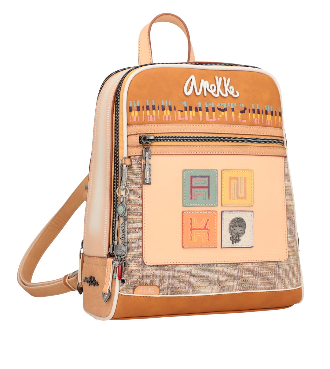 Anekke Damen Doppelfach Rucksack für unterwegs, bunt