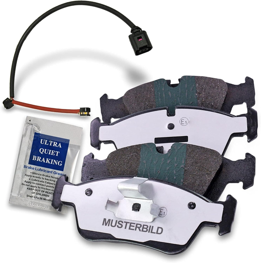 BESTPRICE Bremsbelagsatz Hinterachse, Bremsbeläge Bremsklötze hinten, 4 Stück, Kompatibel mit BMW 1e