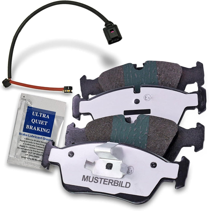 BESTPRICE Bremsbelagsatz Hinterachse, Bremsbeläge Bremsklötze hinten, 4 Stück, Kompatibel mit BMW 1e