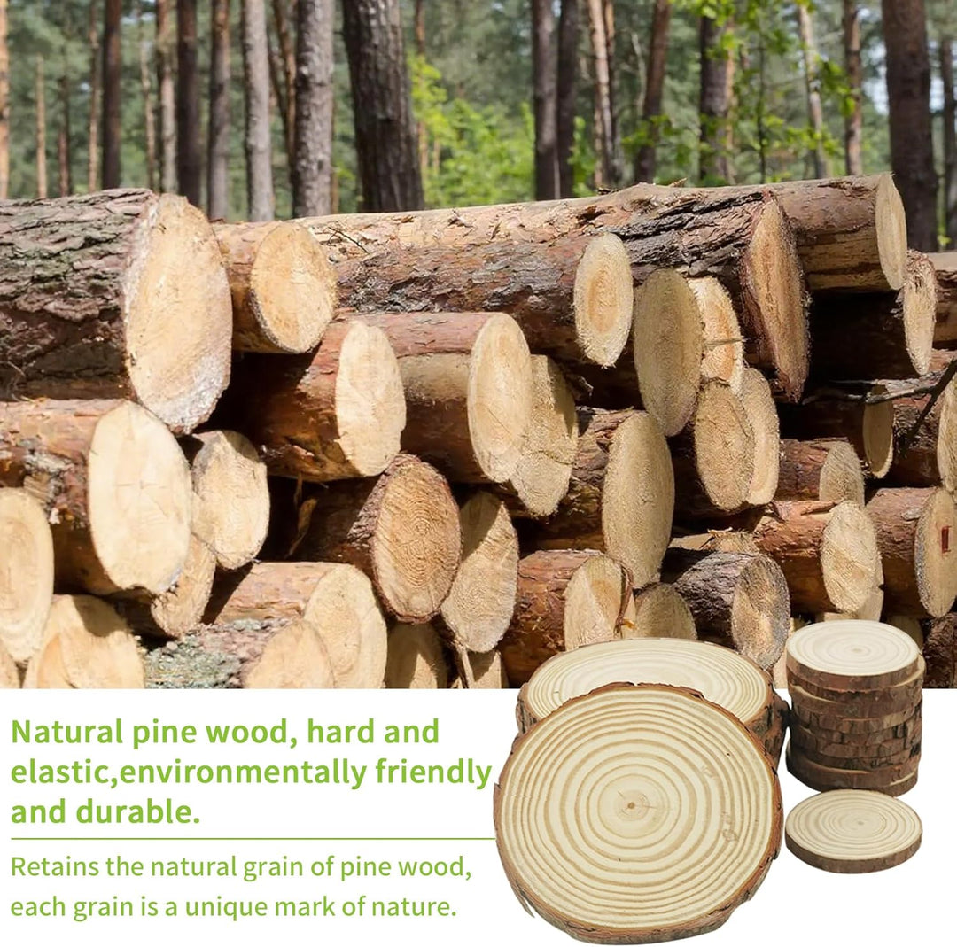 15 Stück Holzscheiben zum Basteln 2 Grössen Baumscheiben Holzplatte Rund Holzscheibe 8mm Dick Bastel