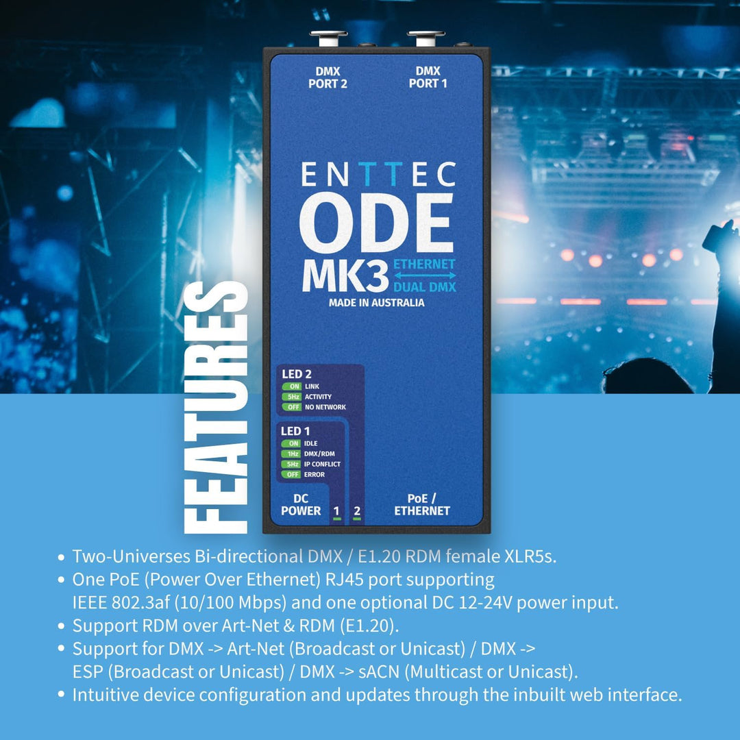 Enttec ODE Mk3 - DMX Steuersoftware