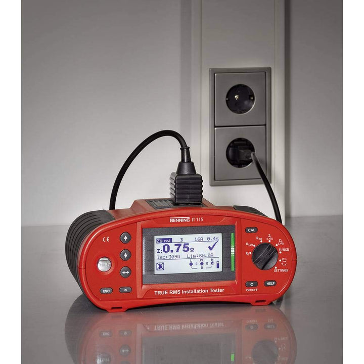 Benning IT 115 True RMS Installationstester, 044104, rot & VARTA Power on Demand AA Mignon Batterien