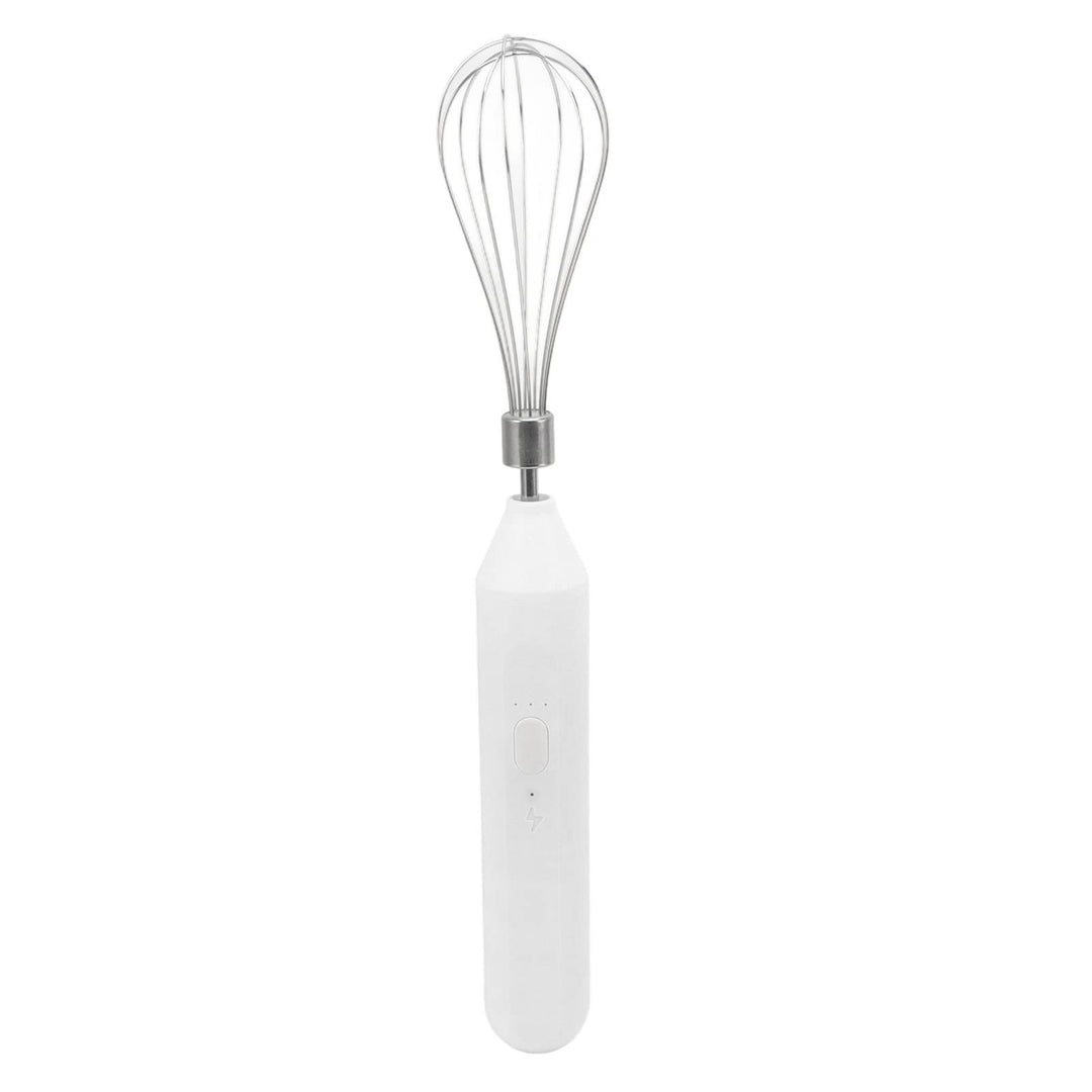 Handheld USB Lade Elektrische Schneebesen Tragbare Edelstahl Milchaufschäumer Küche Bar Liefert (Wei