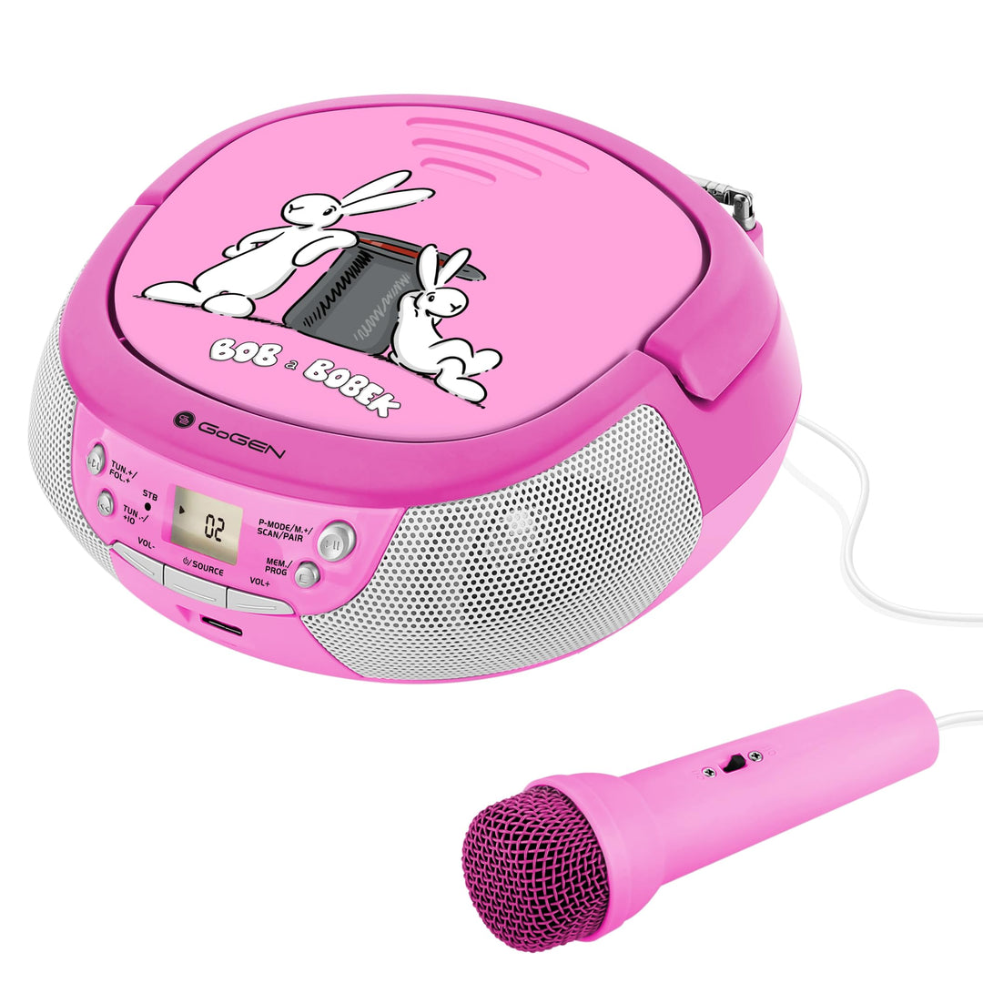 GOGEN Karaoke CD-Player I Bluetooth I USB Port I Karaokemikrofon I Kopfhöreranschluss I Karaokeplaye
