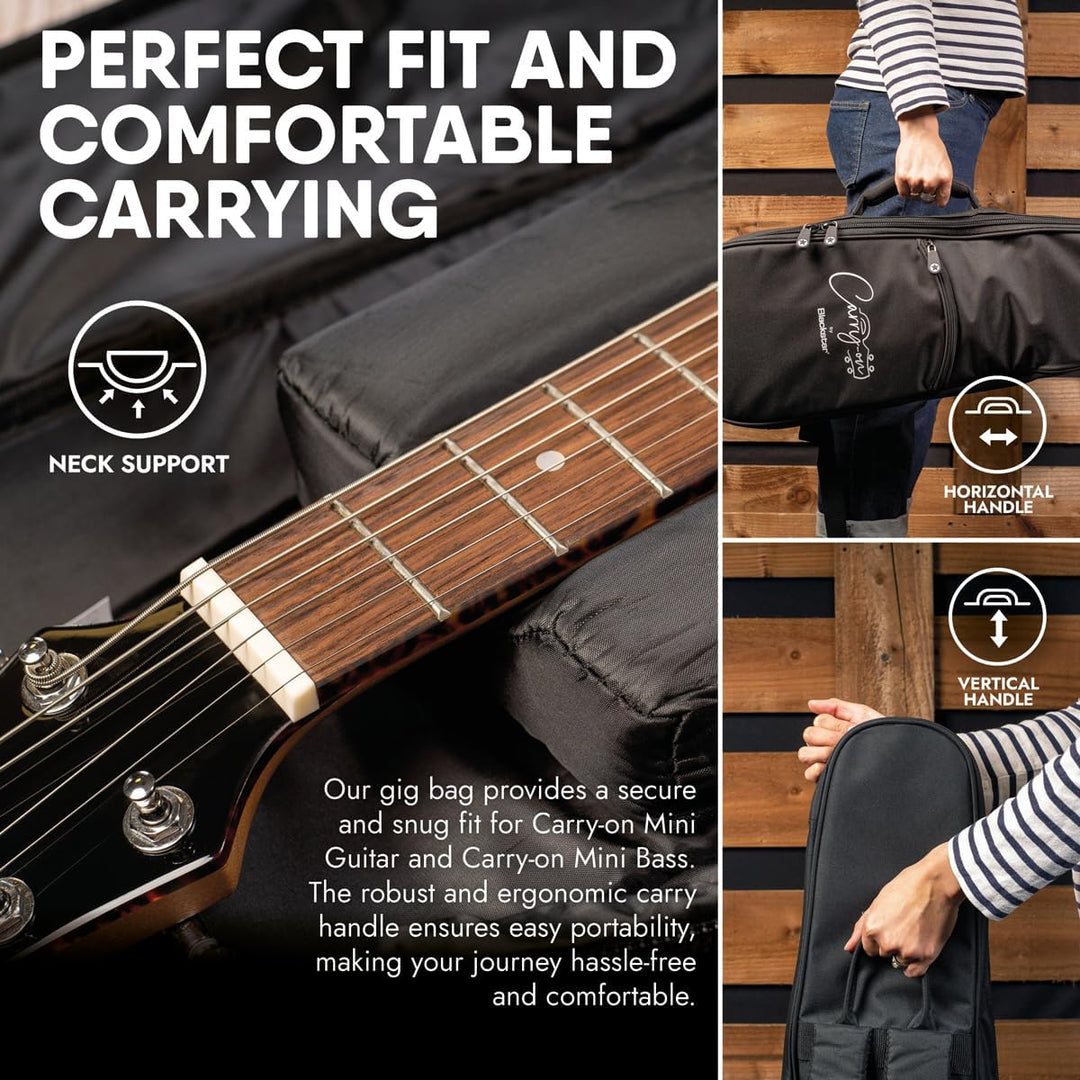 BLACKSTAR Handgepäcktasche für E-Bassgitarre, Tragetasche, geeignet für ST-Bassgitarren und Handgepä