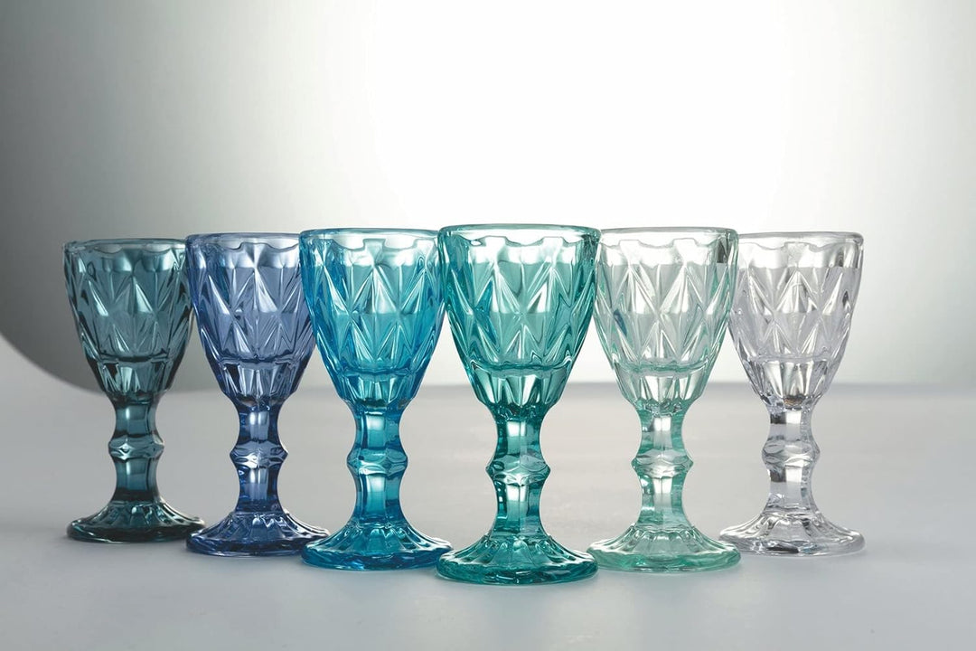 Villa d'Este Home Tivoli Prisma Ocean Set 6 Spirituosen aus Glas 45 ml
