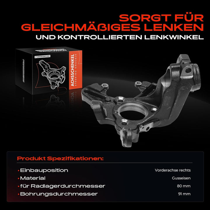Achsschenkel Vorne Rechts für A3 8P1 8P7 8PA Altea 5P1 5P5 5P8 Leon 1P1 Toledo III 5P2 Octavia II 1Z