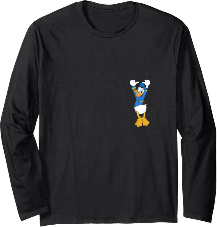 Disney Mickey & Friends Donald Duck Small Pocket Langarmshirt
